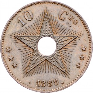 Congo belga, 10 centesimi 1889