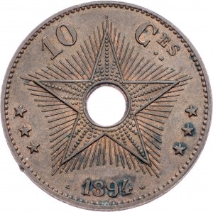 Kongo Belgijskie, 10 centymów 1894 r.