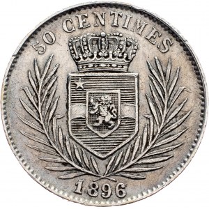 Congo belga, 50 centesimi 1896