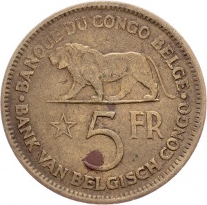 Kongo Belgijskie, 5 franków 1937 r.