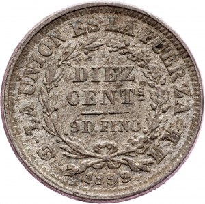 Bolívia, 10 centavos 1899
