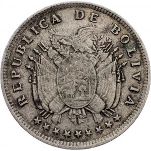 Bolívia, 20 centavos 1909