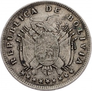Boliwia, 20 centavos 1909