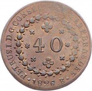 Cobre, 40 Reis 1826