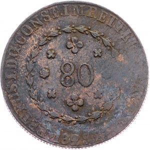 Cobre, 80 Reis 1829