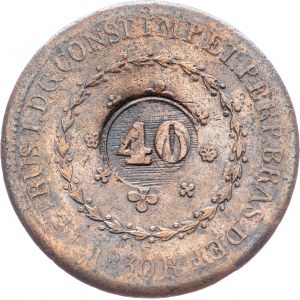 Cobre, 40 Reis 1830