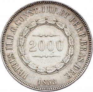 Brazílie, 2000 Reis 1853