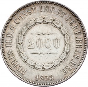 Brazil, 2000 Reis 1853