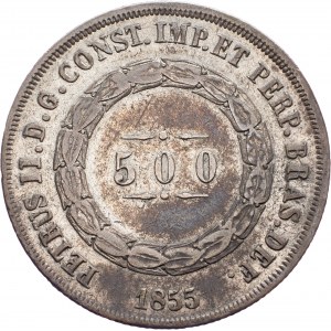 Brazílie, 500 Reis 1855