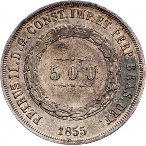Brasile, 500 Reis 1855