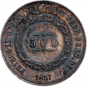 Brazil, 500 Reis 1857