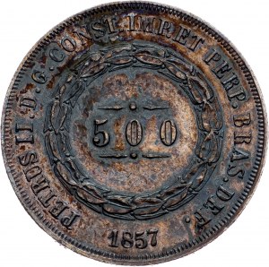 Brazílie, 500 Reis 1857