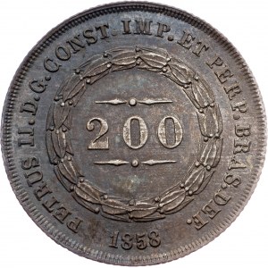 Brazil, 200 Reis 1858