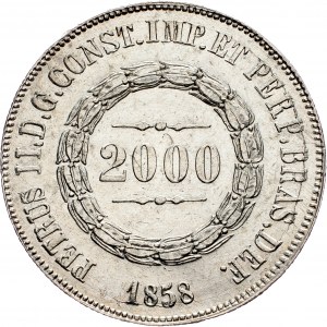 Brazília, 2000 Reis 1858