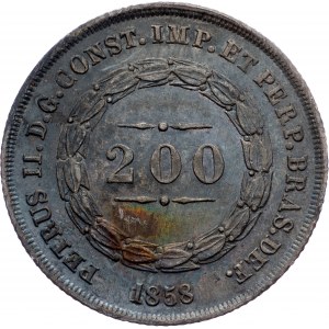 Brazil, 200 Reis 1858