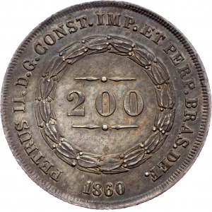 Brazylia, 200 Reis 1860