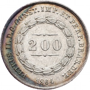 Brazil, 200 Reis 1864