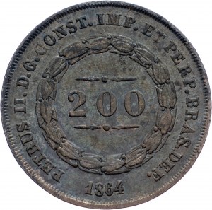 Brasile, 200 Reis 1864