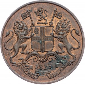 Britská India, 1/4 Anna 1835, Bombaj