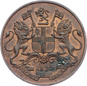 Britská India, 1/4 Anna 1835, Bombaj