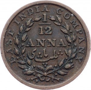 Britská Indie, 1/12 Anna 1835