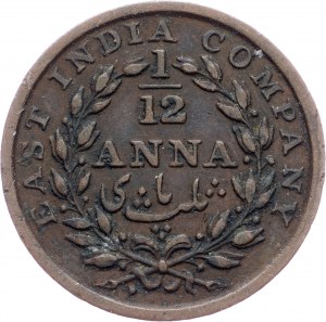 Inde britannique, 1/12 Anna 1835