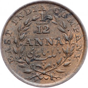 British India, 1/12 Anna 1835