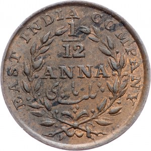 Britisch-Indien, 1/12 Anna 1835