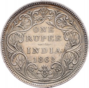 Inde britannique, 1 roupie 1862