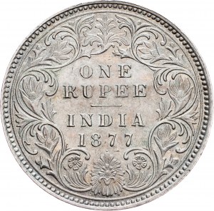 Indie Brytyjskie, 1 rupia 1877
