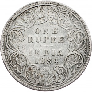 Britská India, 1 rupia 1884