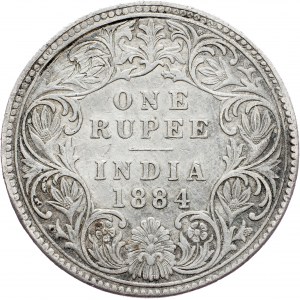 Indie Brytyjskie, 1 rupia 1884
