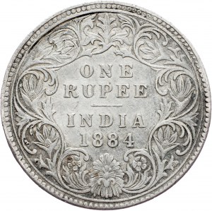 Britská India, 1 rupia 1884