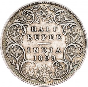 Britisches Indien, 1/2 Rupie 1899