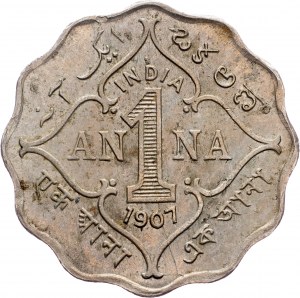 British India, 1 Anna 1907, Bombay