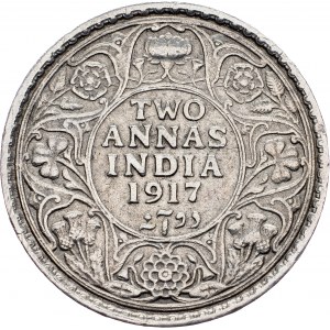 Britisch-Indien, 2 Annas 1917