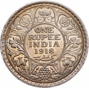 Britisches Indien, 1 Rupie 1918, Bombay