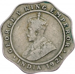 Britisches Indien, 4 Annas 1921, Bombay