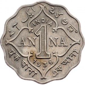 India britannica, 1 Anna 1936, Bombay