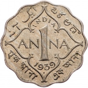 India britannica, 1 Anna 1939, Bombay