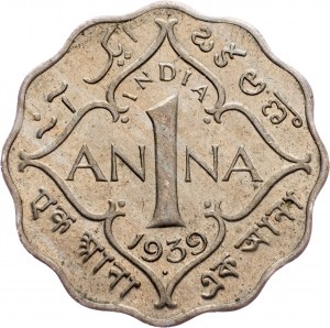 India britannica, 1 Anna 1939, Bombay