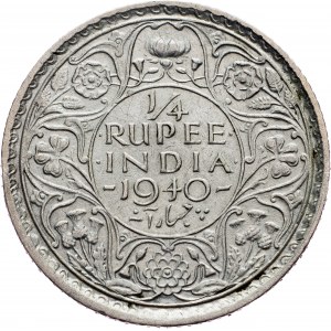 Inde britannique, 1/4 de roupie 1940