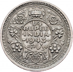 Britisch-Indien, 1/4 Rupie 1943