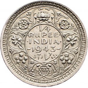 British India, 1/4 Rupee 1943