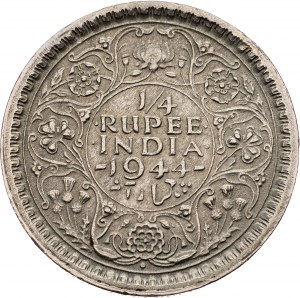 India britannica, 1/4 di rupia 1944