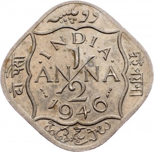 India britannica, 1/2 Anna 1946, Bombay