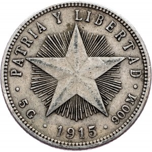 Cuba, 20 Centavos 1915