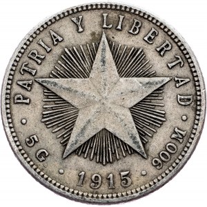 Kuba, 20 centavos 1915
