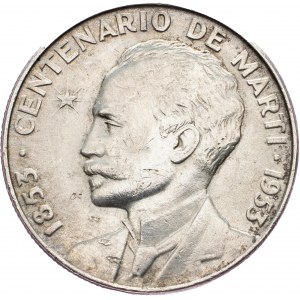 Cuba, 50 Centavos 1953, Filadelfia