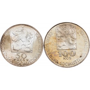Československo, 50 korún, 100 korún 1977, 1978